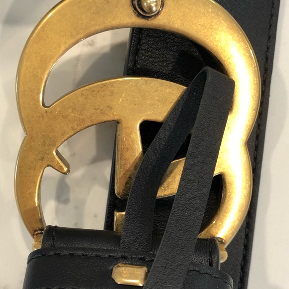 Authentic GUCCI Double G Buckle Belt Leather - Picture 6 of 8